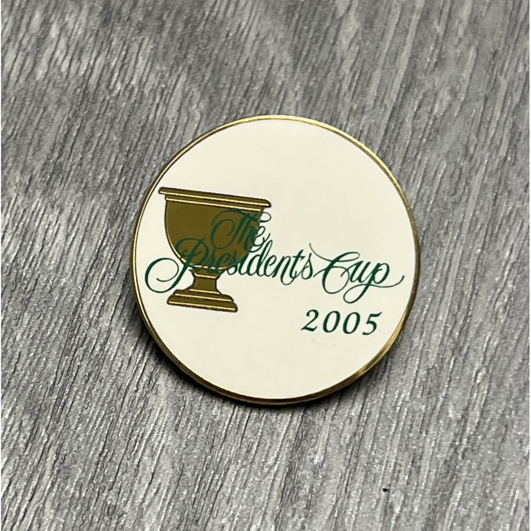 The Presidents Cup 2005 Golf Pin Hat Lapel Pinback Souvenir Collectible